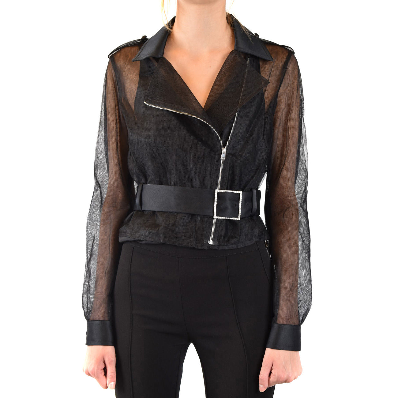 2438497 Pinko Giacca Nera Donna Poliammide 100% Cintura