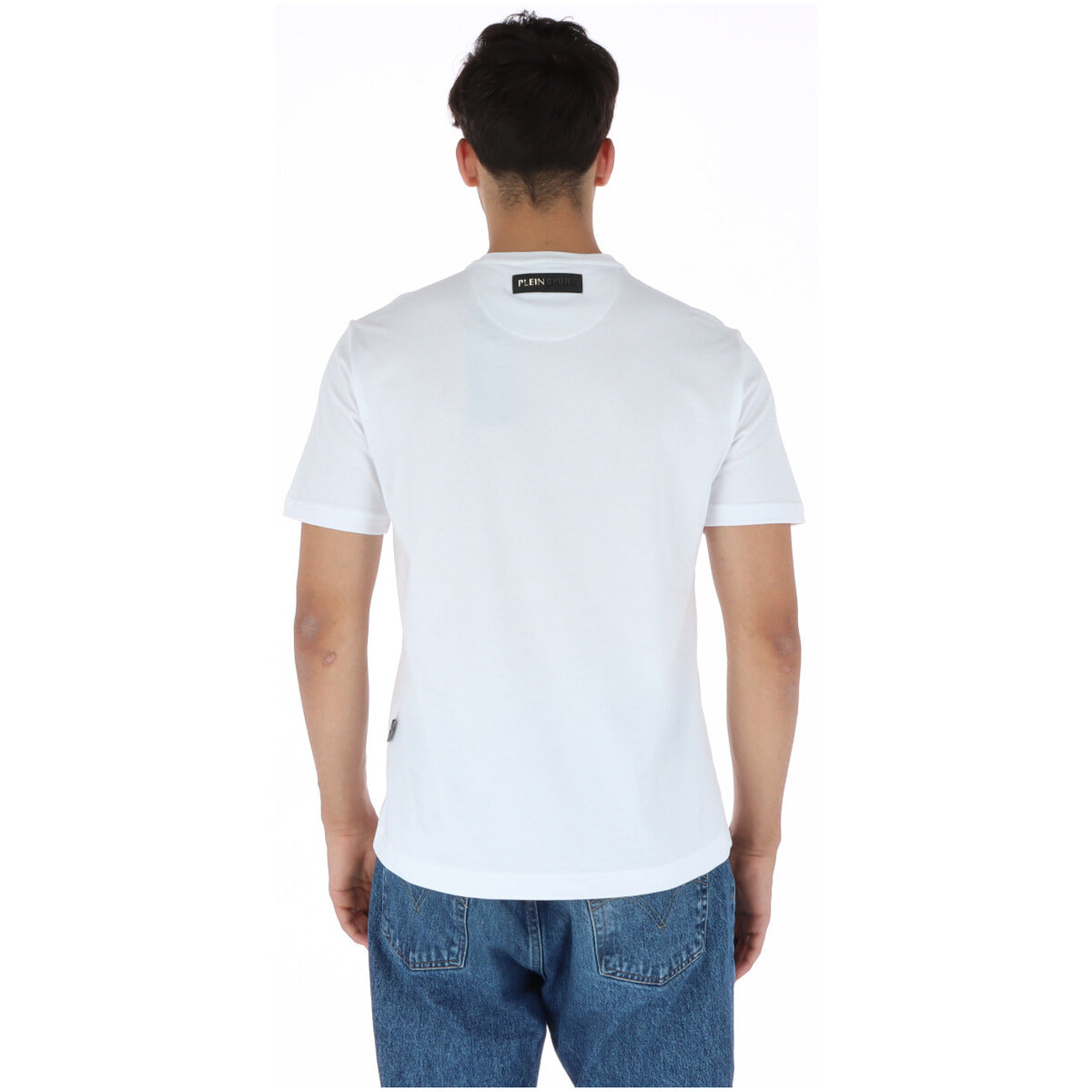 444096 Plein Sport T-Shirt Bianco Stampa Uomo