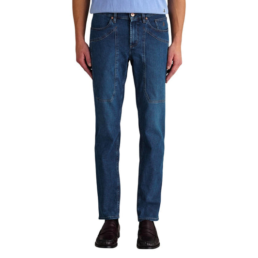2458701 Jeckerson Jeans Blu Cotone Organico Uomo