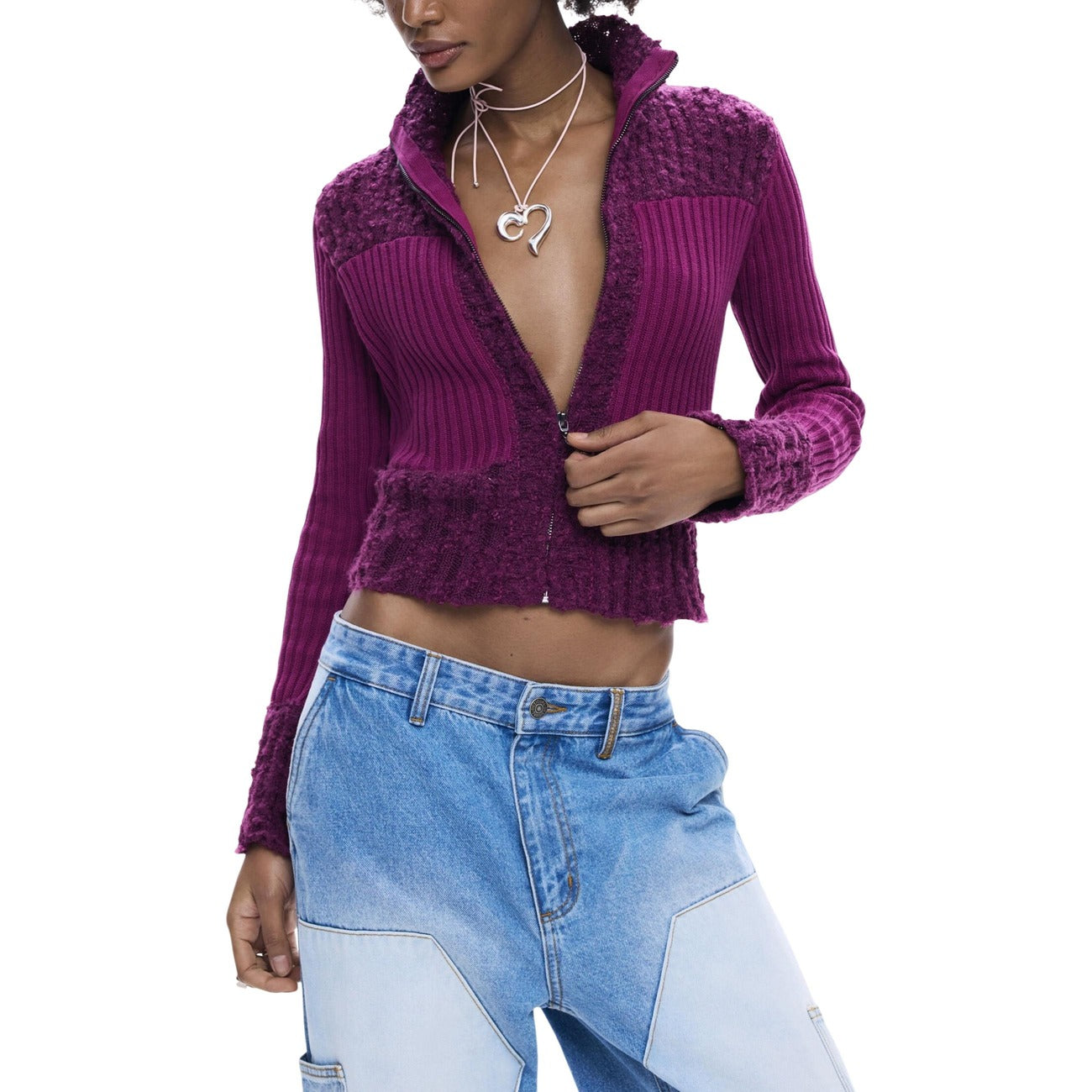 504342 Desigual Cardigan Fuxia Donna Primavera/Estate
