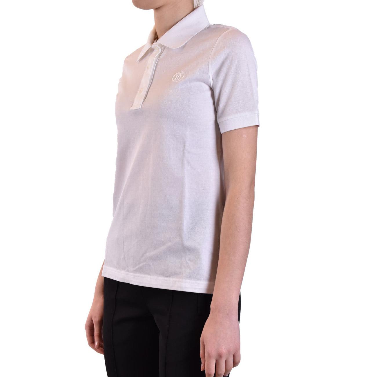 2449202 Burberry Polo Bianca Cotone Donna