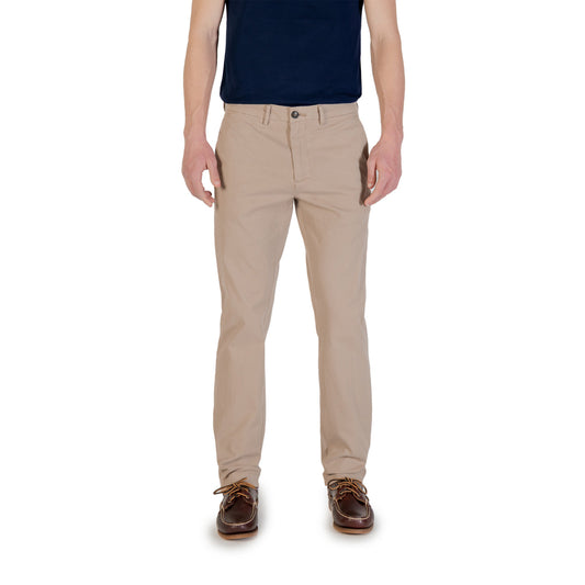 2420800 Borghese Pantaloni Beige Cotone Elastan Uomo