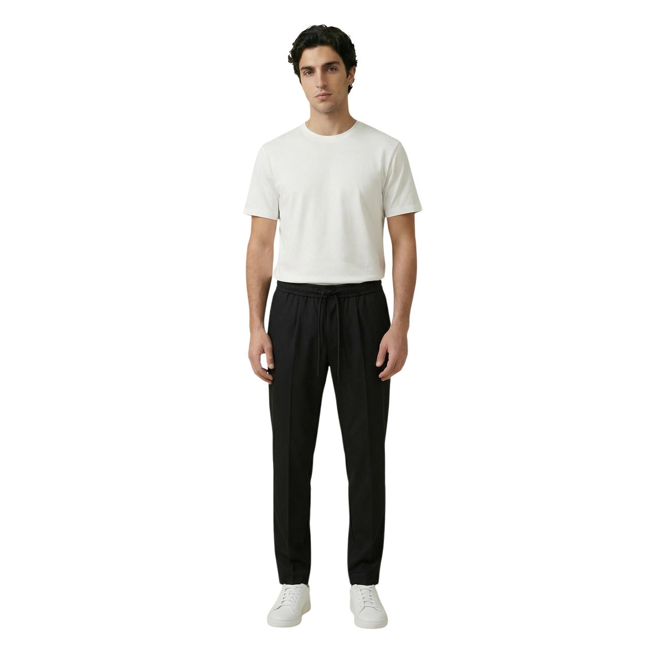 2455568 Gianni Lupo Pantaloni Nero Poliestere Uomo