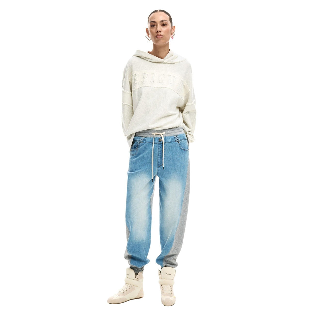 2453964 Desigual Jeans Donna Azzurri Cotone