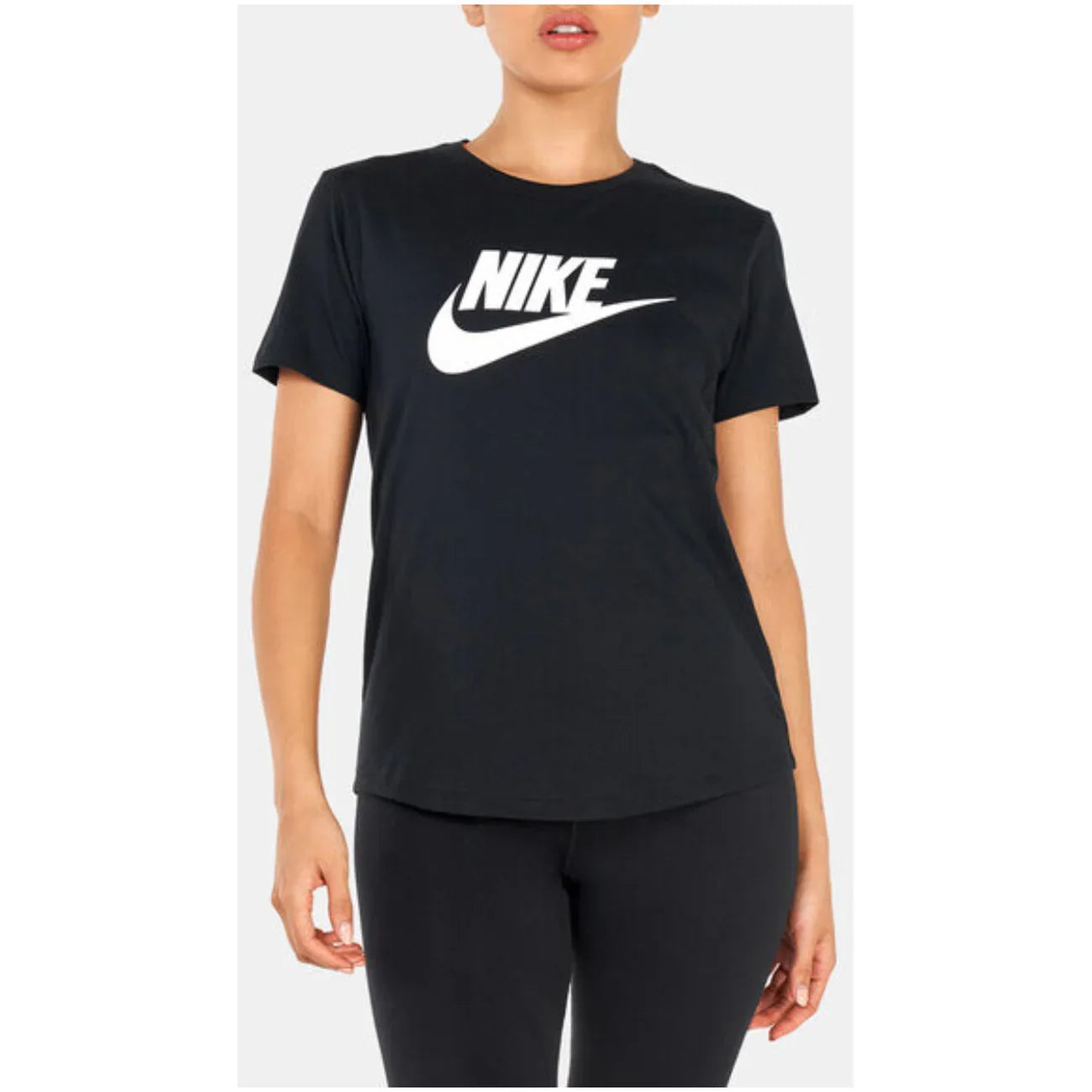 2386463 Nike T-Shirt Donna Nera Cotone Stampa