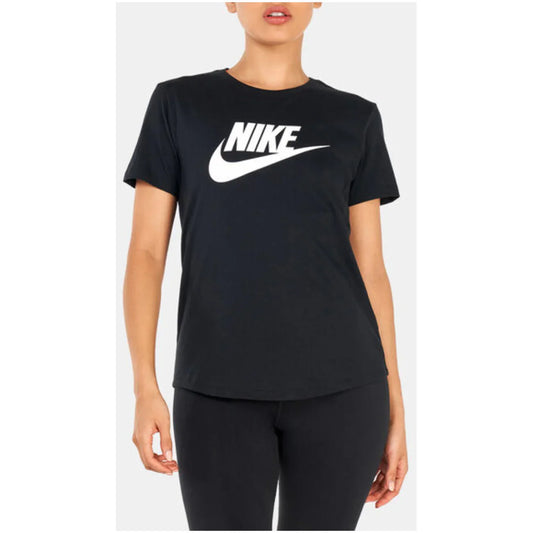 2386463 Nike T-Shirt Donna Nera Cotone Stampa