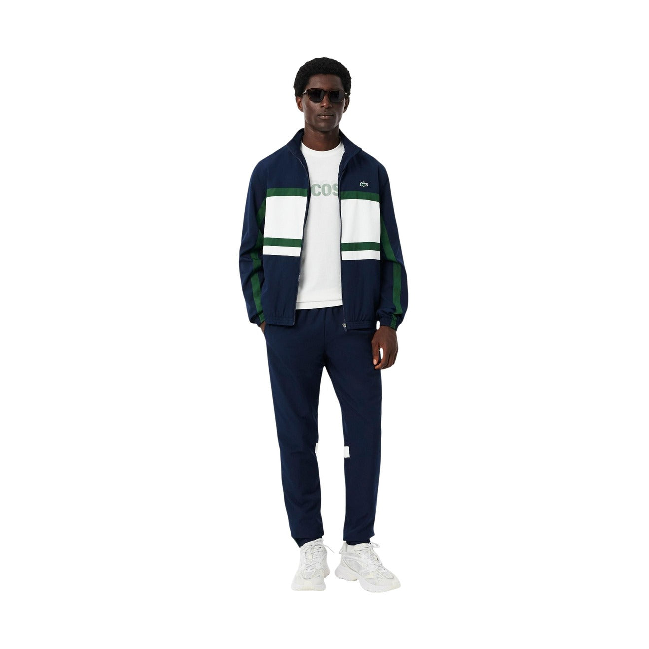 2457616 Lacoste Tuta Blu Poliestere Uomo