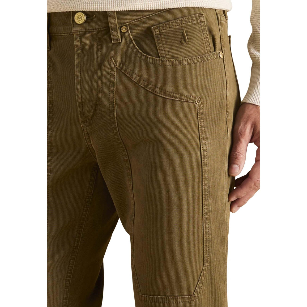 2457039 Jeckerson Pantaloni Verde Ciniglia Uomo