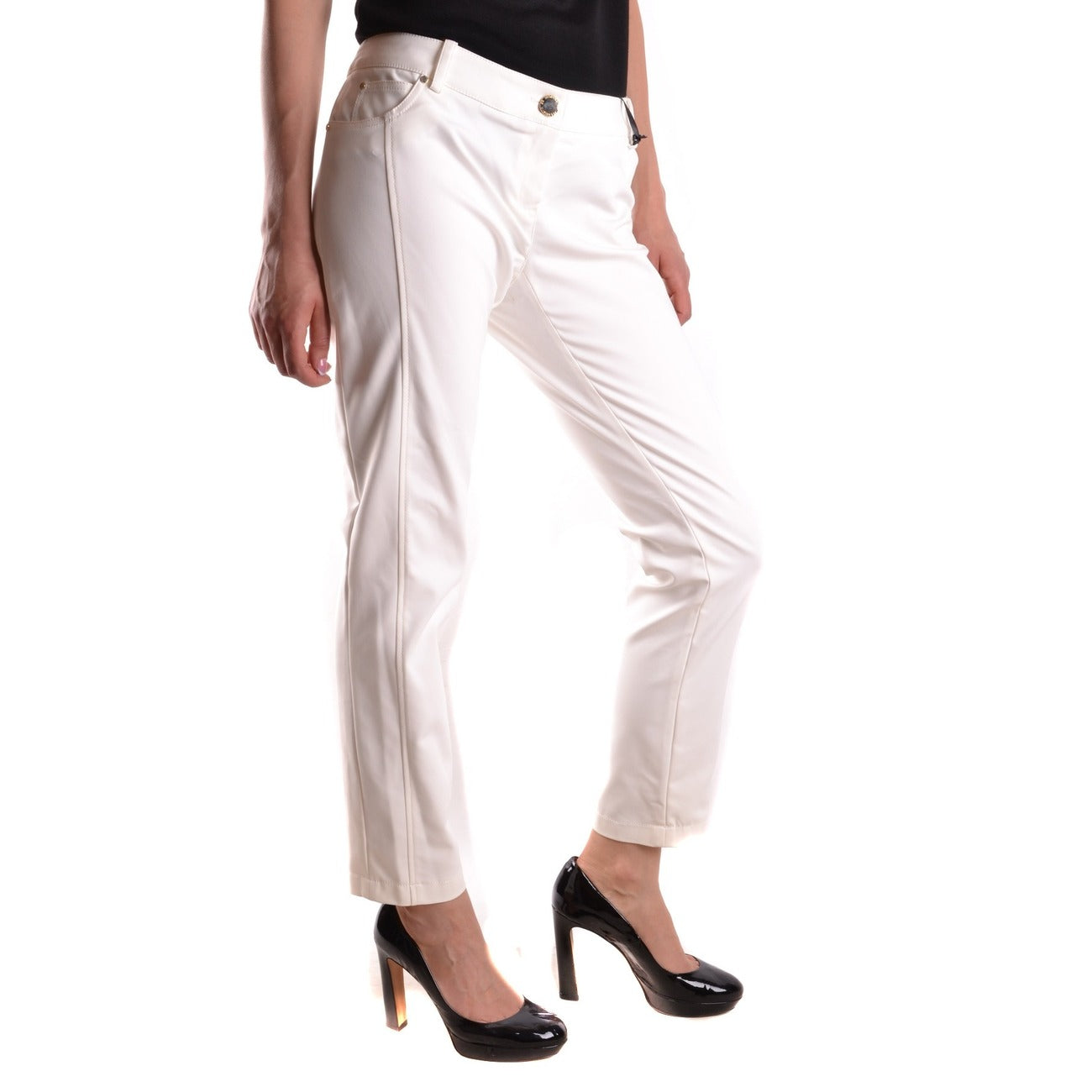 486609 Elisabetta Franchi Pantaloni Bianco Donna Primavera/Estate