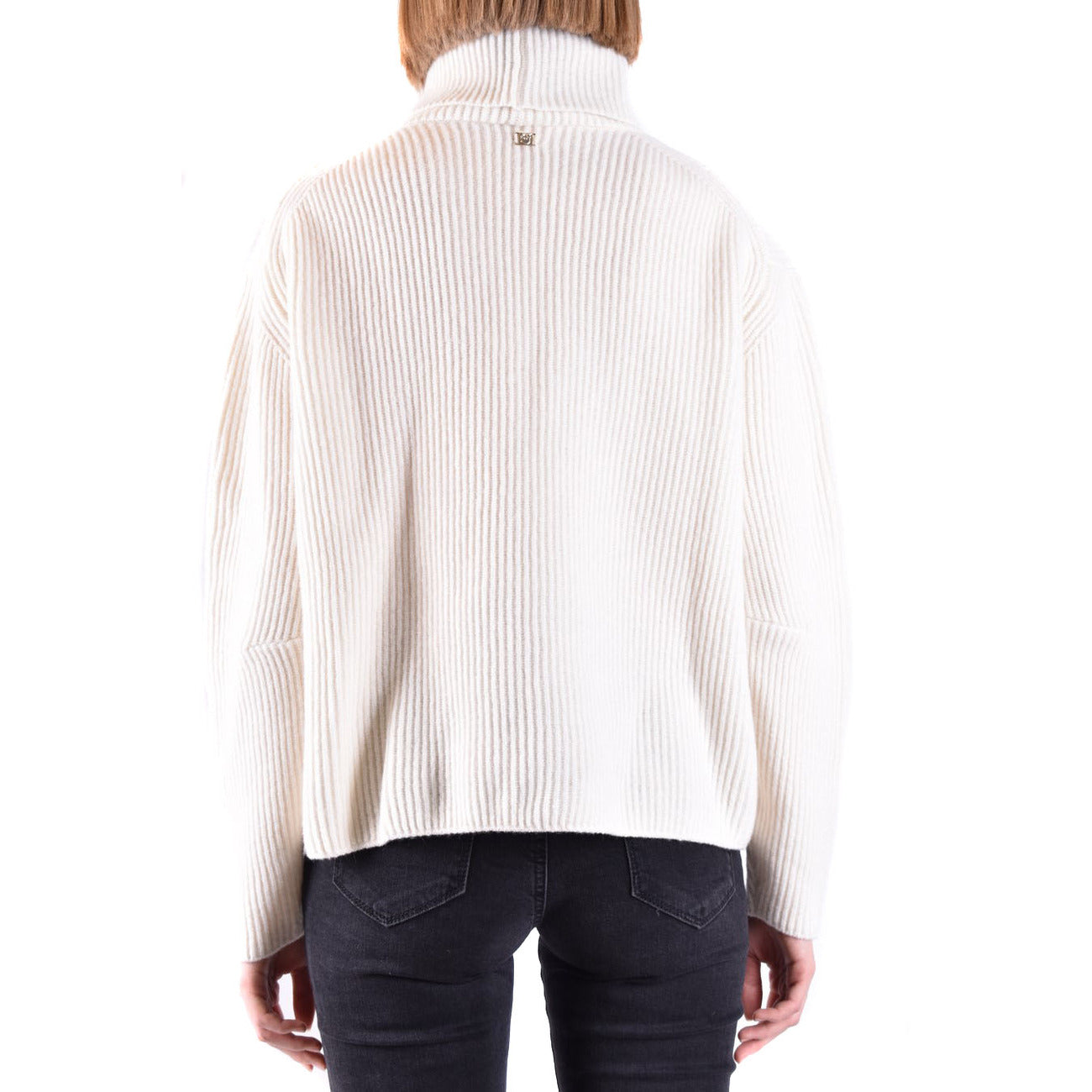 2424682 Pinko Maglia Bianca Donna Lana 90% Cashmere 10%