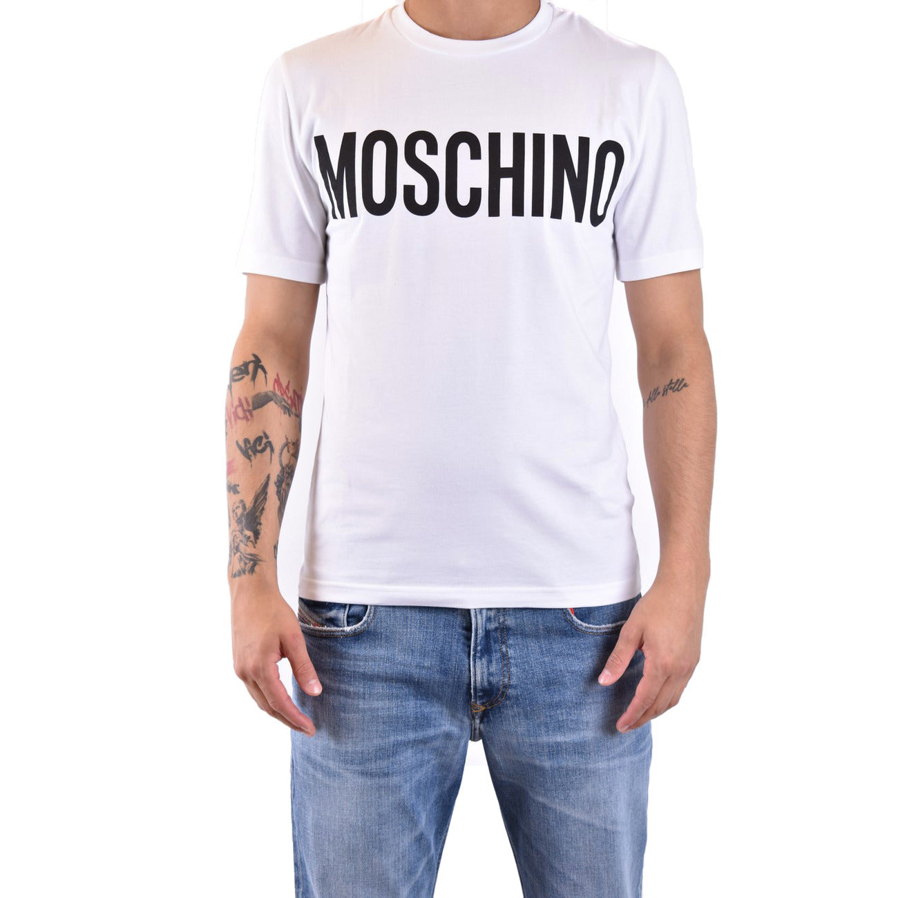 2424518 Moschino T-Shirt Bianca Stampa Uomo