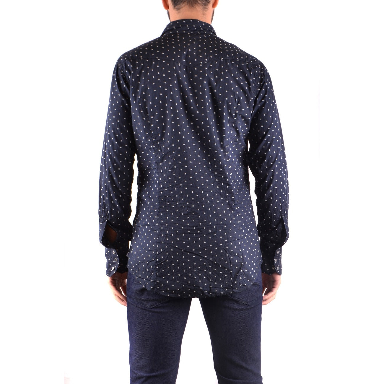 2424989 Dsquared Camicia Blu Floreale Cotone Uomo