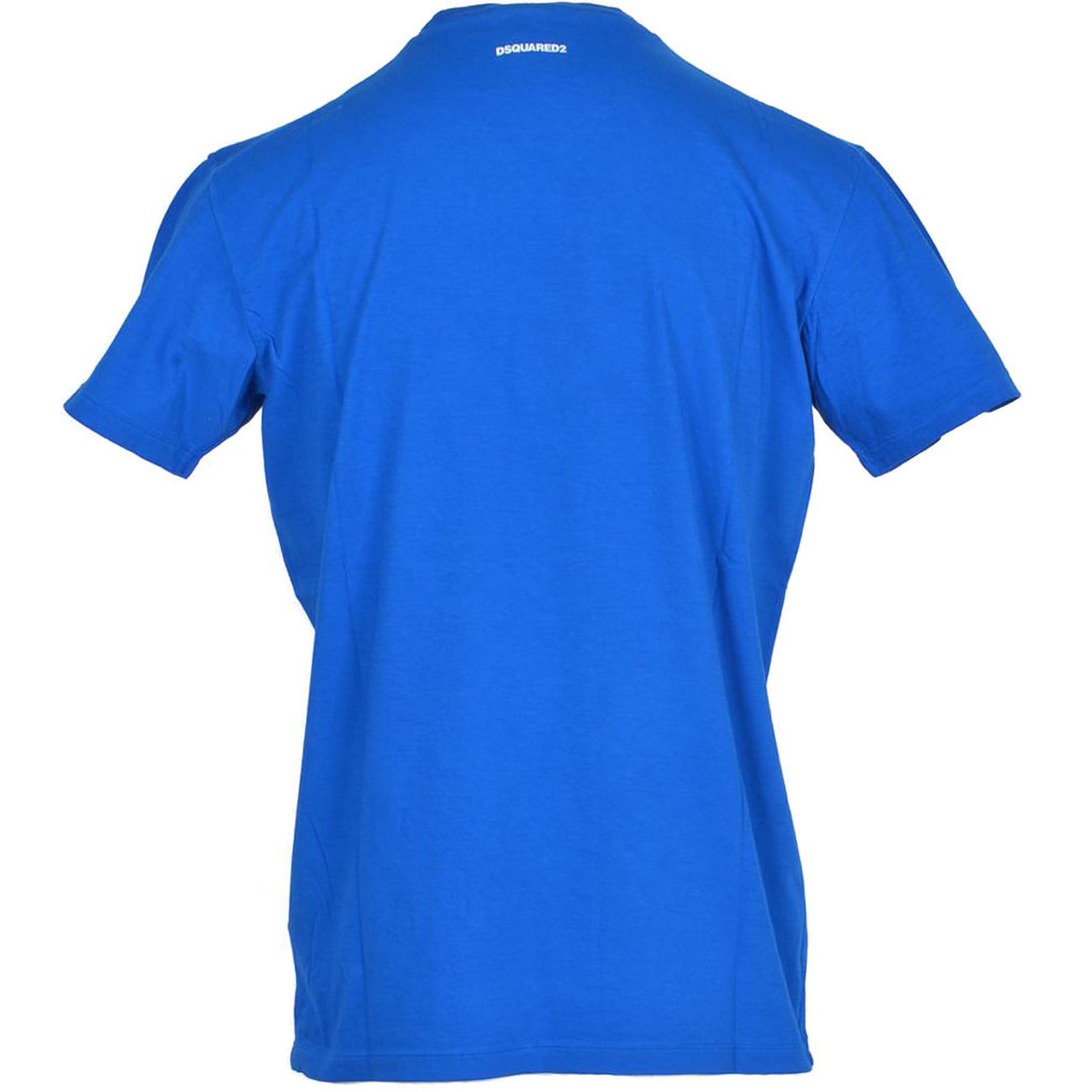211141 Dsquared T-Shirt Blu Cotone Stampa Uomo