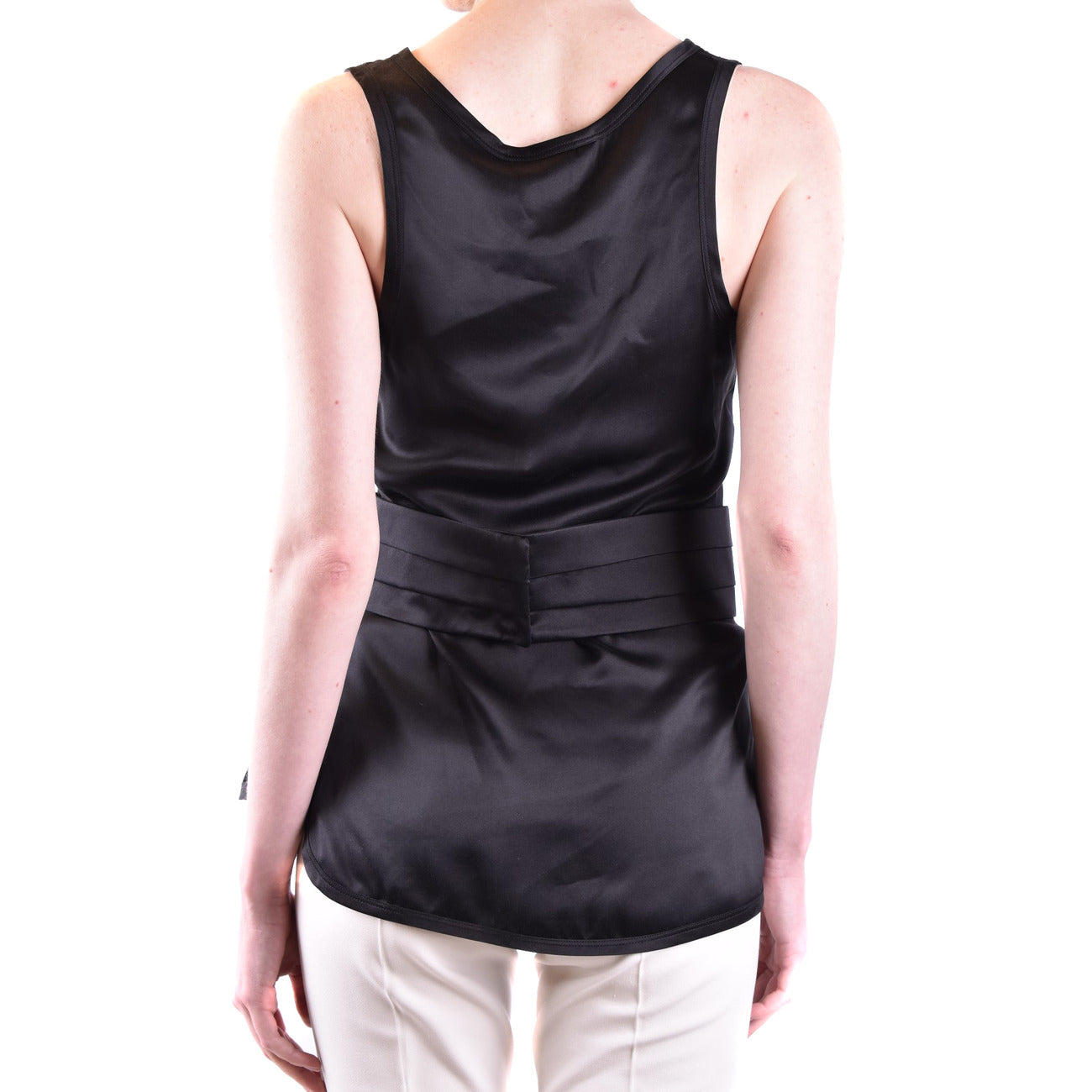 493815 Maxmara Canotta Nera Seta Donna Primavera/Estate