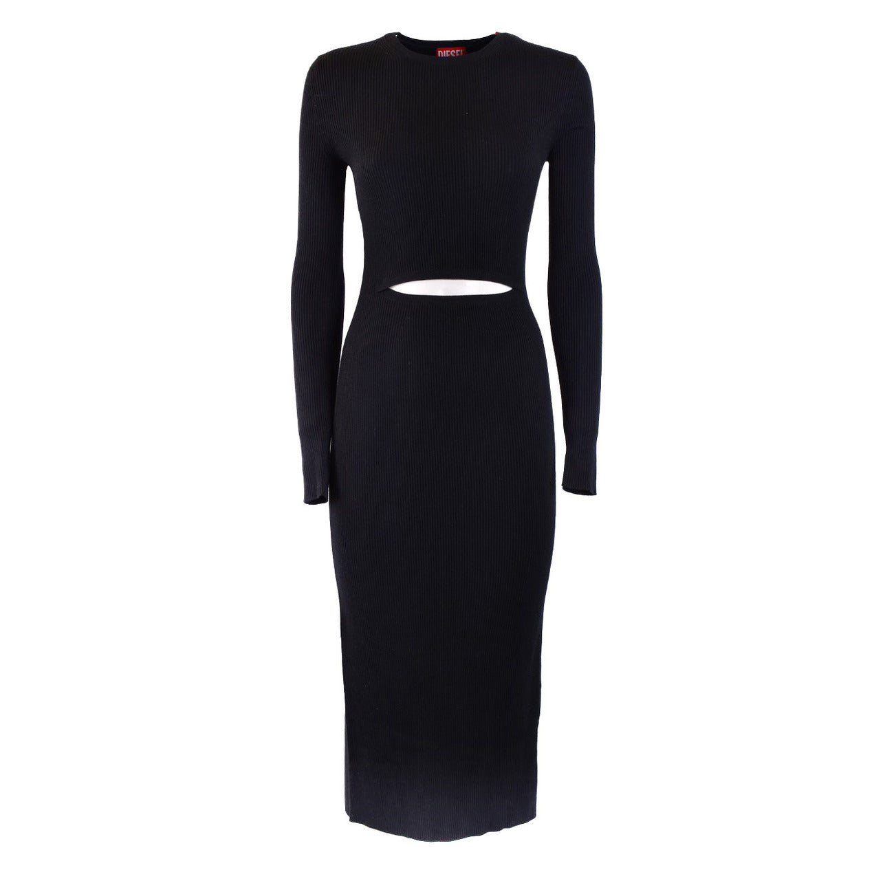 2428895 Diesel Abito Nero Donna Lana Maniche Lunghe