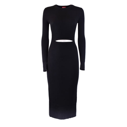 2428895 Diesel Abito Nero Donna Lana Maniche Lunghe