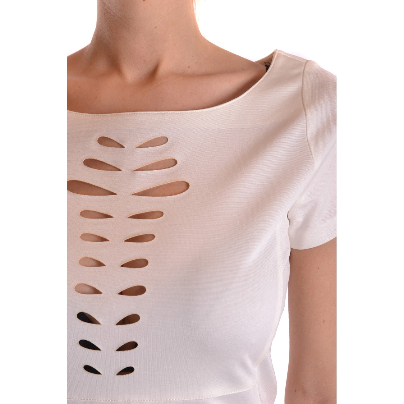 2423055 Pinko Abito Bianco Donna Viscosa 70% Poliammide 25% Elastan 5%