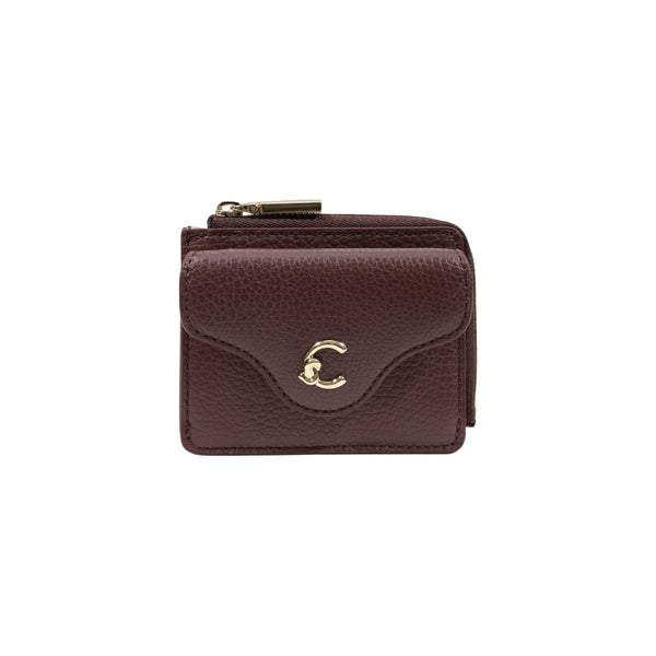 MySweetie Lock Mini Leather Wallet Brown