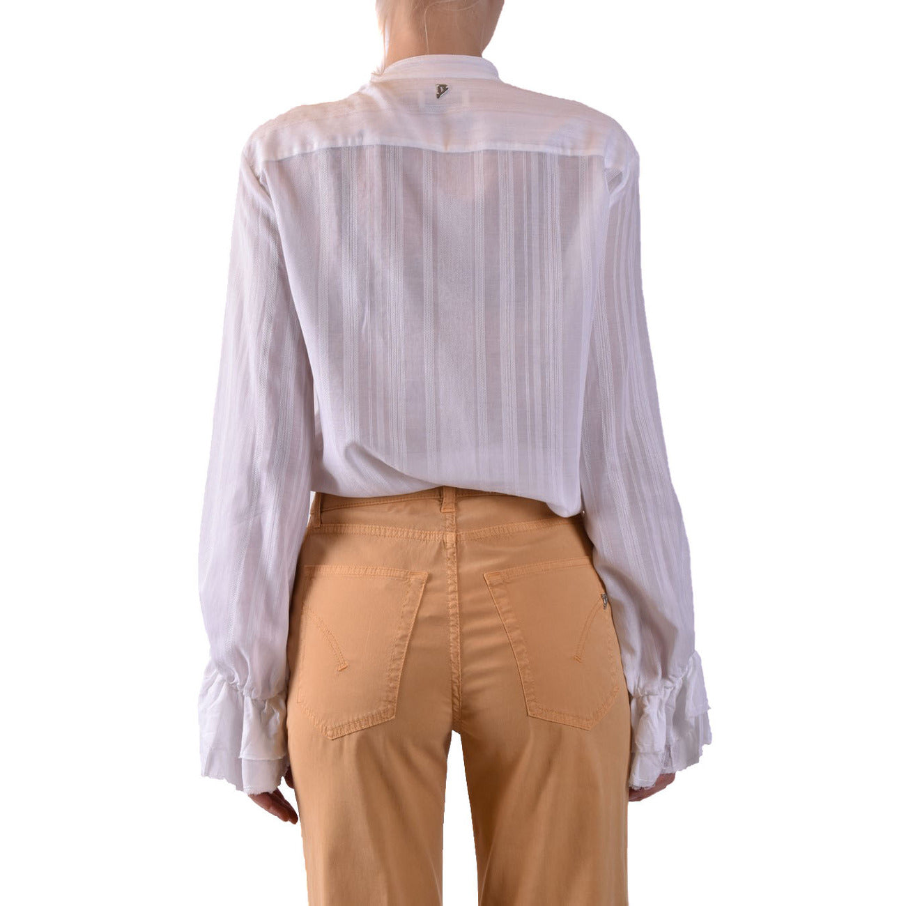 2429978 Dondup Camicia Bianca Maniche Lunghe Donna