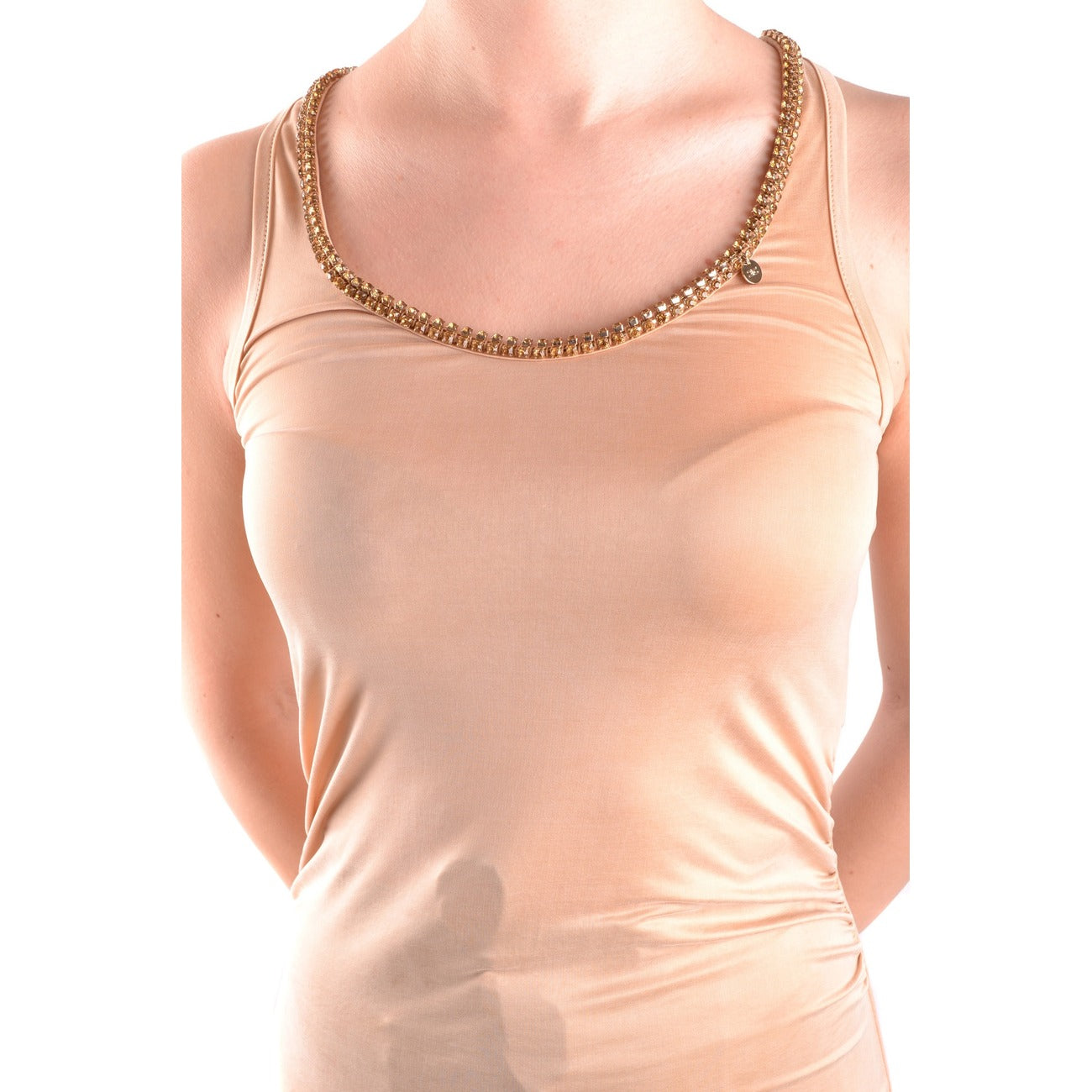486606 Elisabetta Franchi Canotta Beige Donna