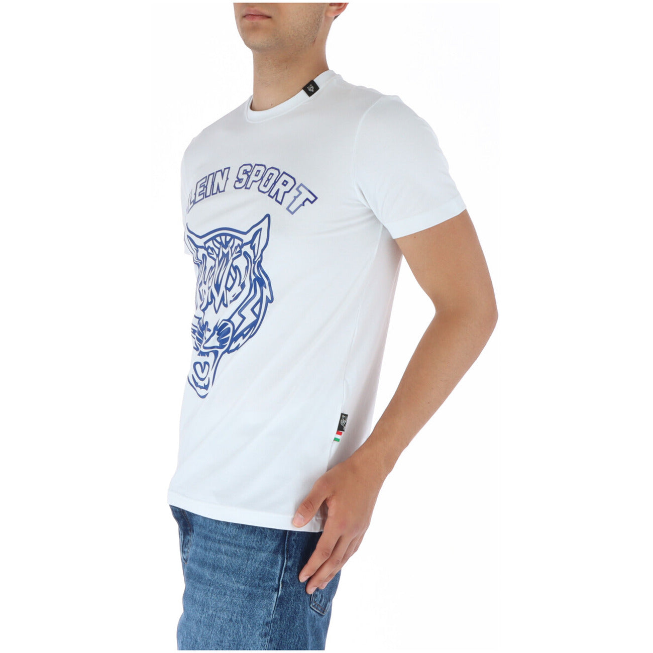 444094 Plein Sport T-Shirt Bianco Stampa Uomo