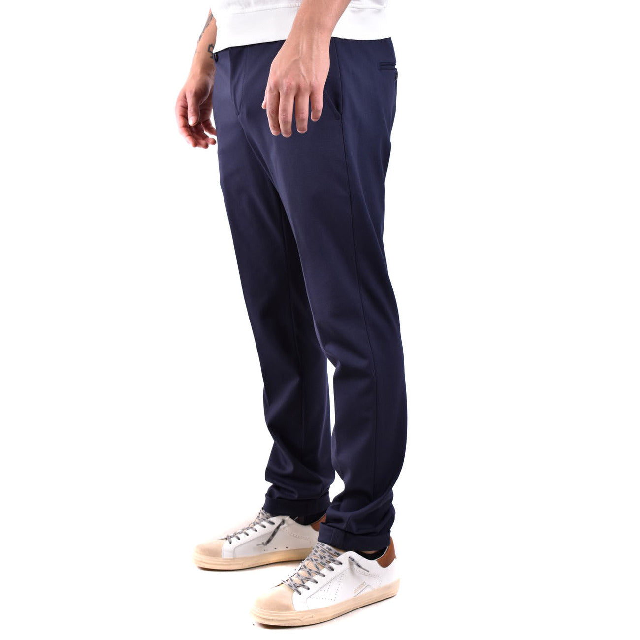 2429472 Dondup Pantaloni Blu Poliestere Poliammide Elastan Uomo