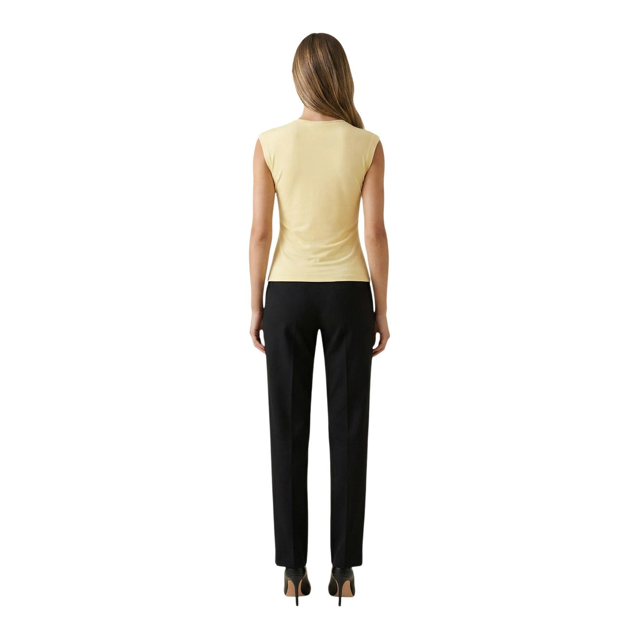 517626 Only Top Giallo Smanicato Donna