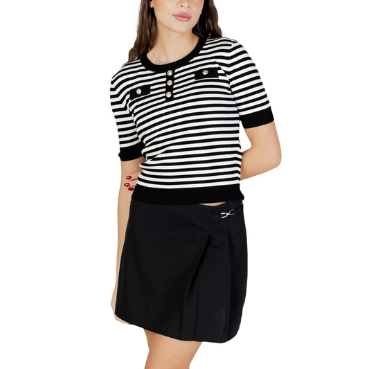 505587 Morgan De Toi Maglia Bianca Righe Maniche Corte Donna
