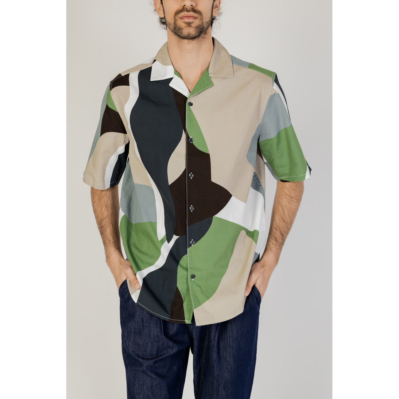 2215700 Only & Sons Camicia Verde Uomo