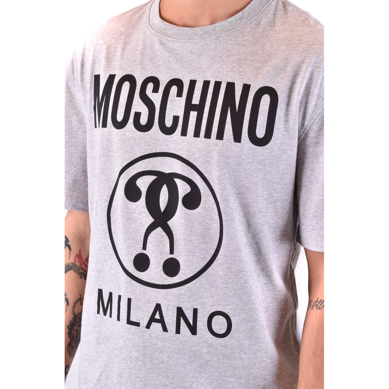 2424579 Moschino T-Shirt Grigia Stampa Uomo