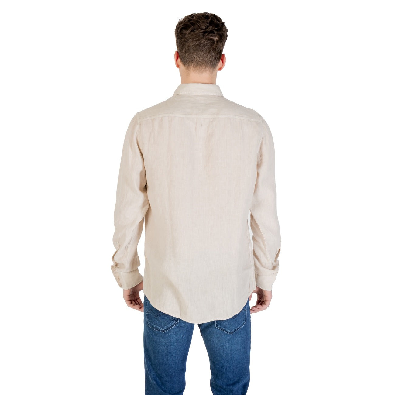 2421642 Boss Camicia Beige Lino Uomo
