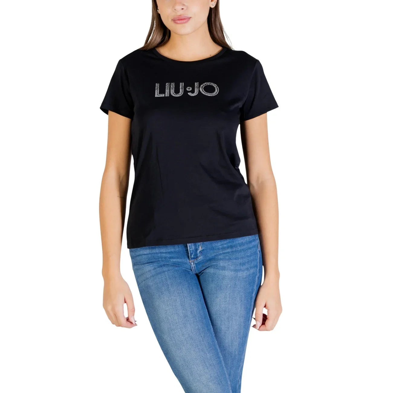 2448520 Liu Jo T-Shirt Donna Nera Cotone