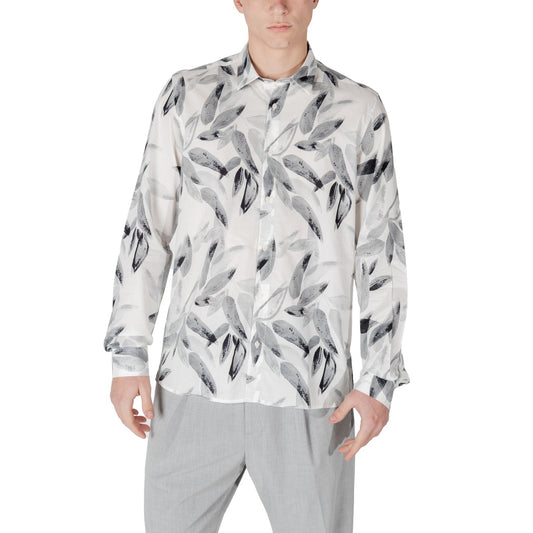 2410412 Antony Morato Camicia Bianca Floreale Cotone Viscosa Uomo