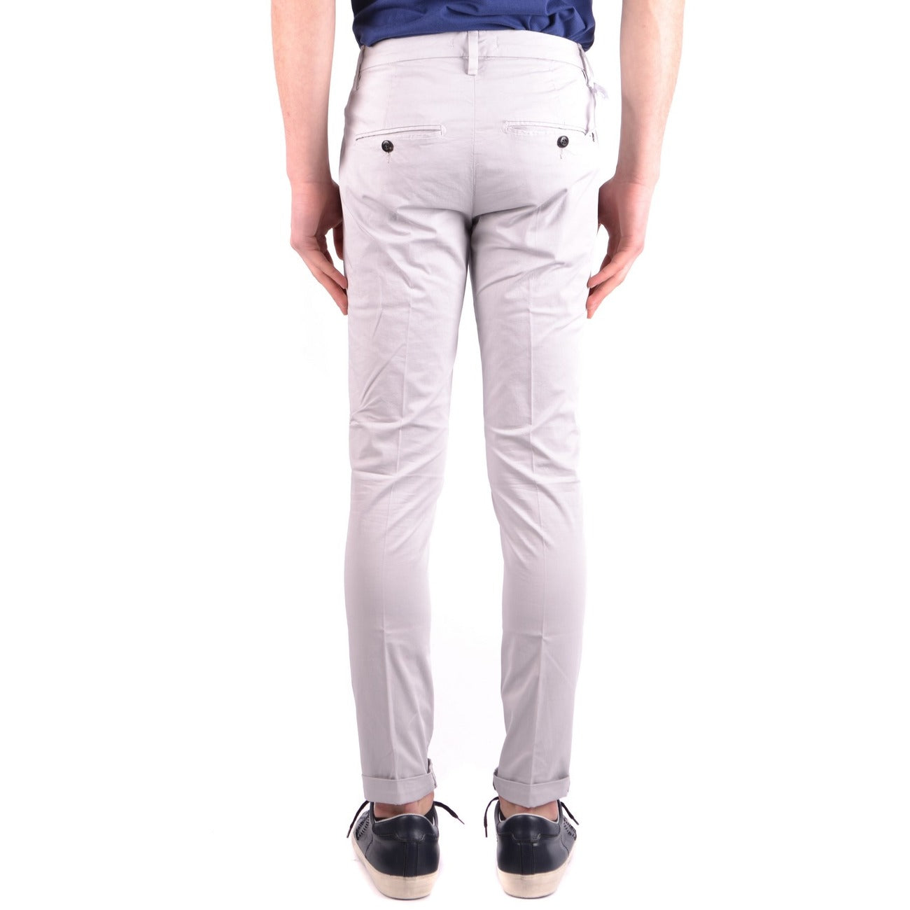 2429837 Dondup Pantaloni Grigio Cotone Elastan Uomo