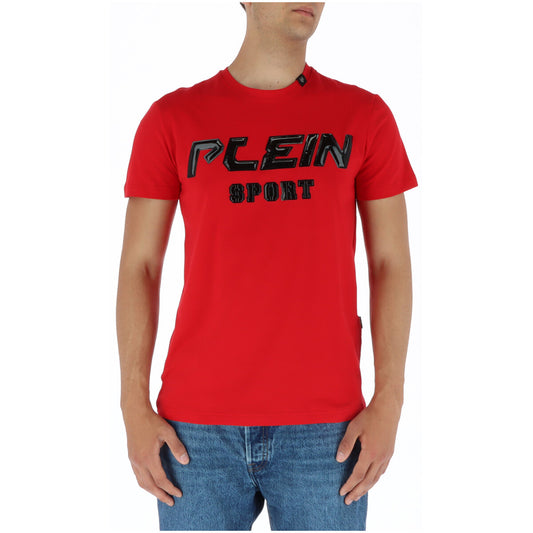 443770 Plein Sport T-Shirt Rosso Stampa Uomo