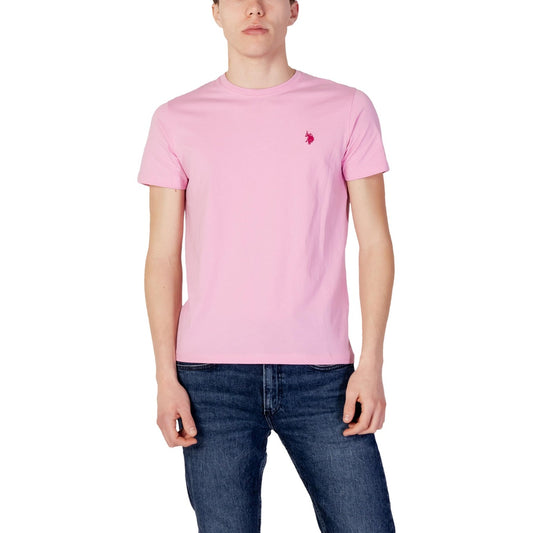 413206 U.S. Polo Assn. T-Shirt Rosa Pois Uomo
