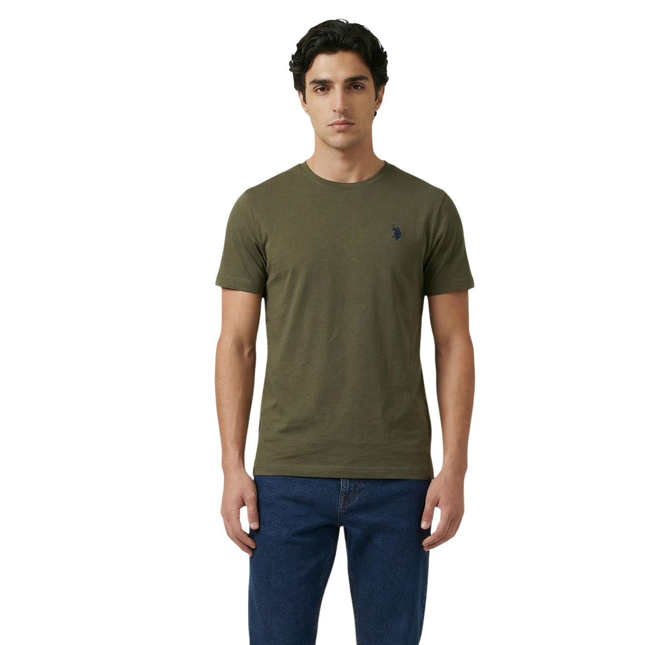 2455575 U.S. Polo Assn. T-Shirt Verde Uomo