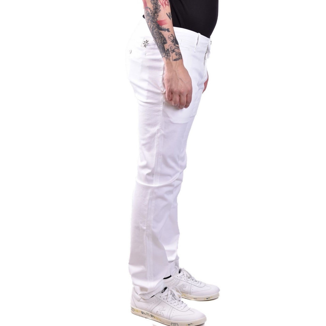 2437673 Jacob Cohen Pantaloni Bianco 100% Cotone Uomo