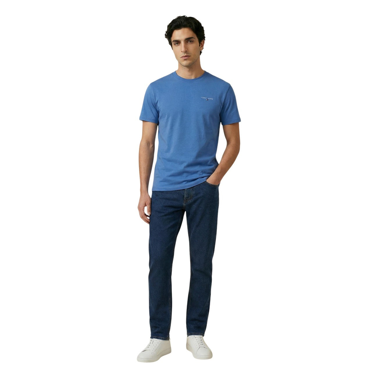 2457433 Tommy Hilfiger Jeans T-Shirt Azzurro Uomo