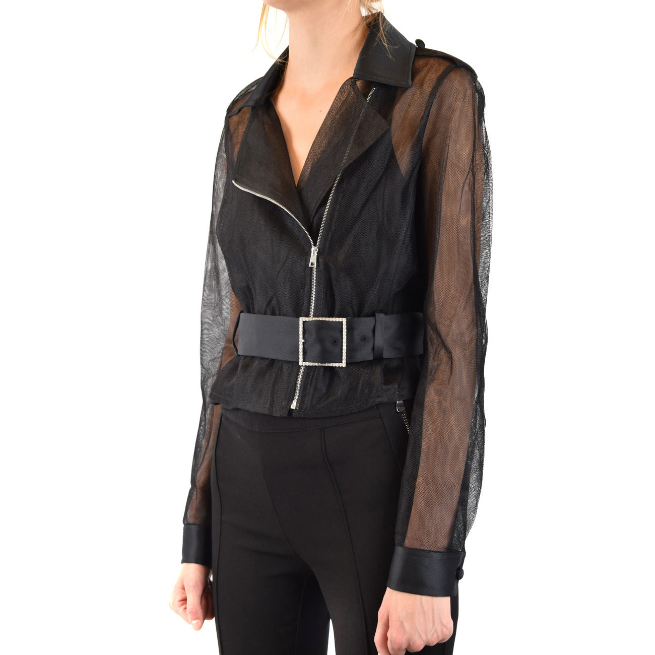 2438497 Pinko Giacca Nera Donna Poliammide 100% Cintura