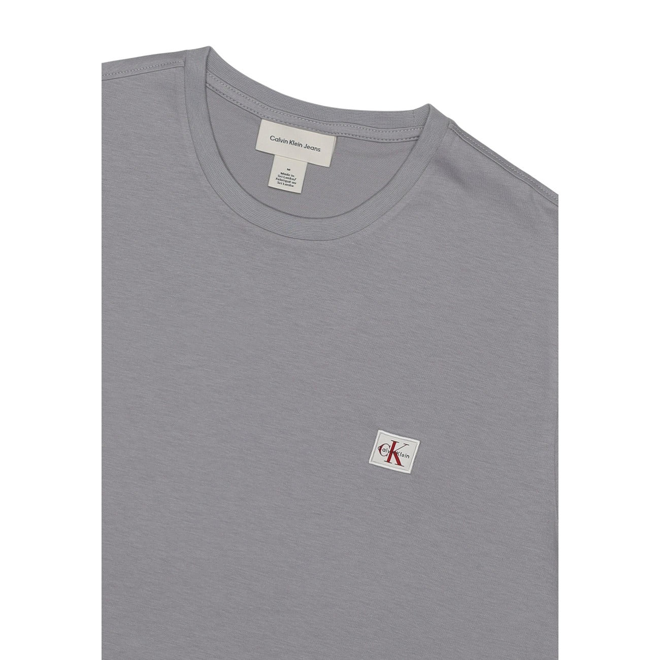 2451620 Calvin Klein Jeans T-Shirt Grigia 100% Cotone Uomo