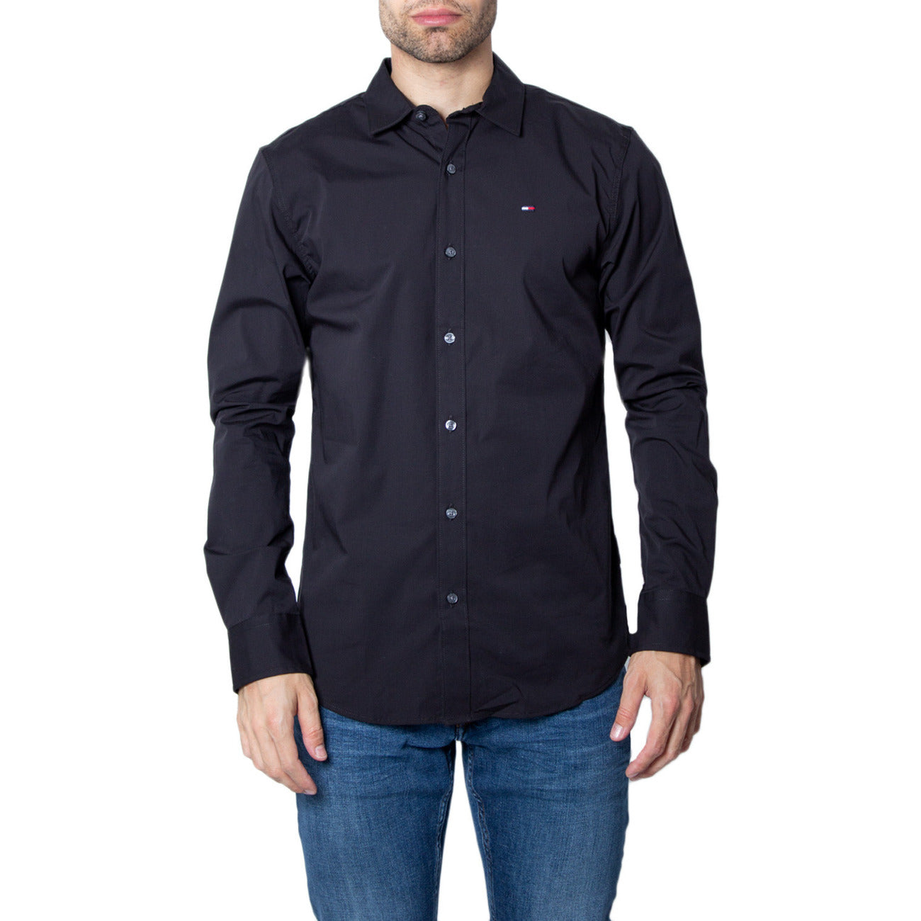 168591 Tommy Hilfiger Camicia Nera Uomo