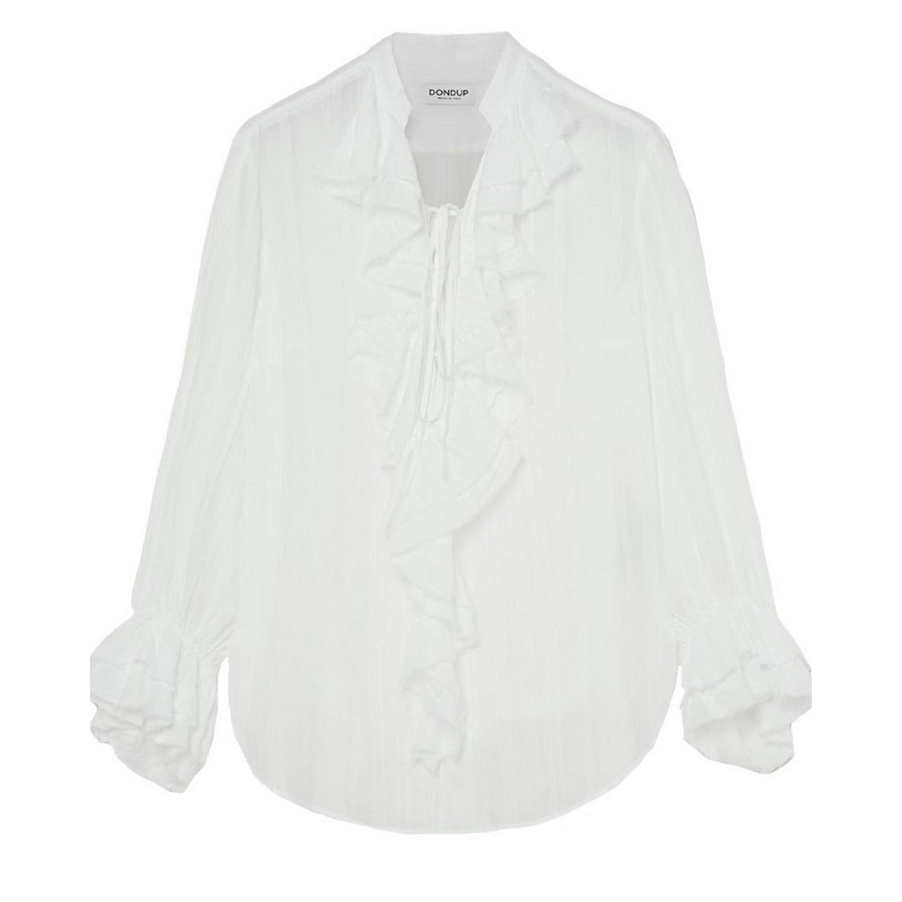 2429978 Dondup Camicia Bianca Maniche Lunghe Donna