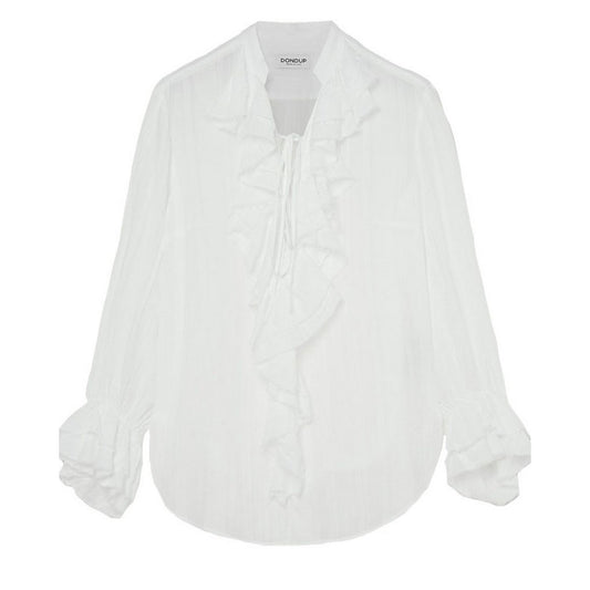 2429978 Dondup Camicia Bianca Maniche Lunghe Donna
