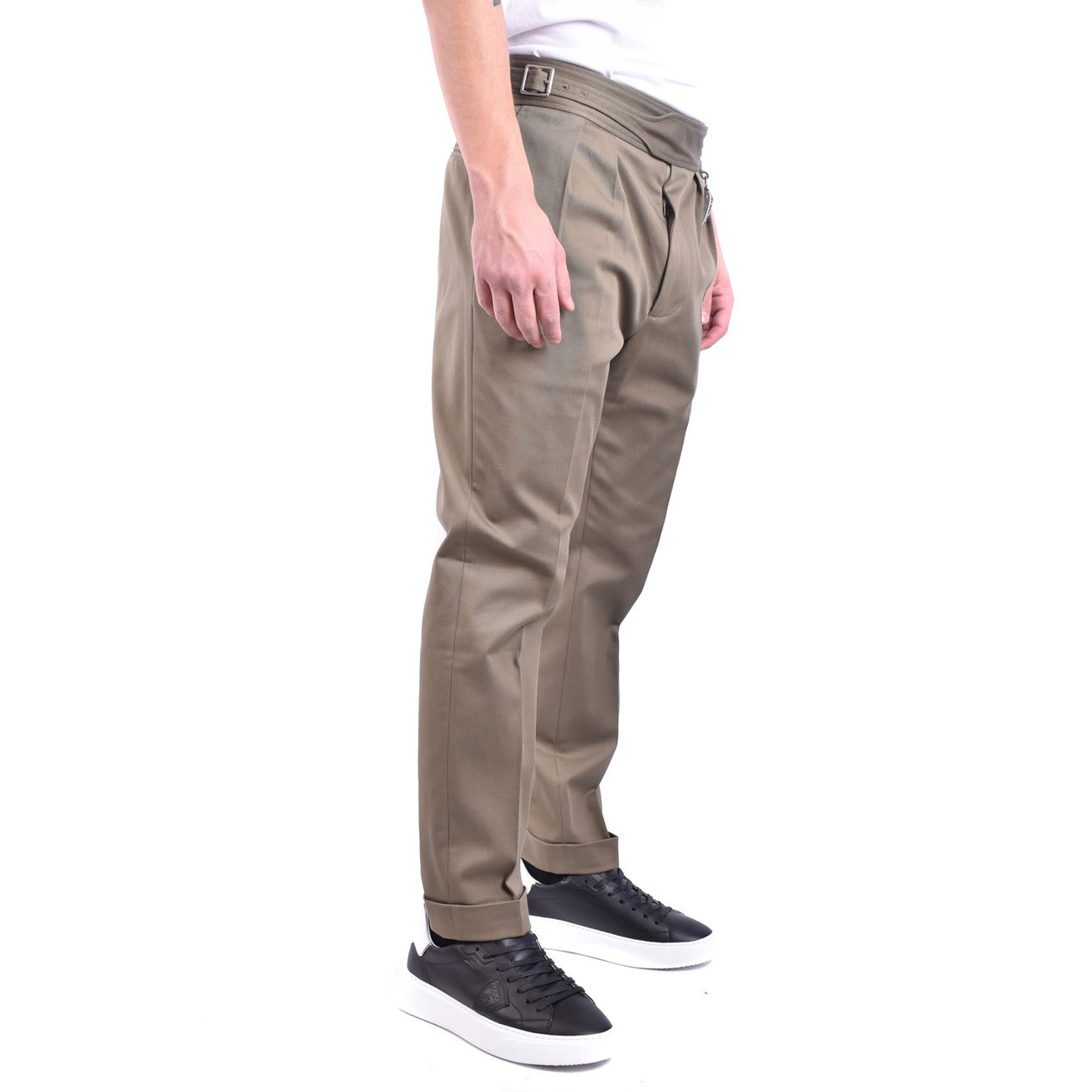2426196 Roberto Cavalli Pantaloni Cammello Cotone Elastan Uomo