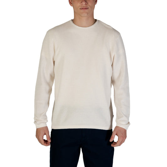 2409488 Jack & Jones Maglia Bianca Cotone Maniche Lunghe Uomo