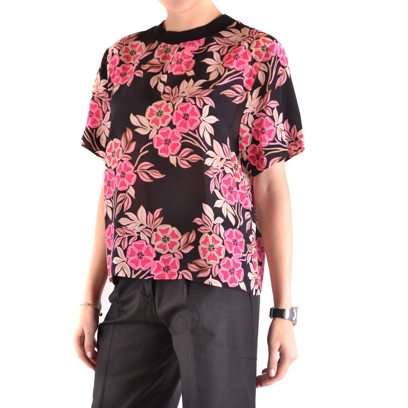 2431006 MSGM T-Shirt Multicolore Floreale Donna