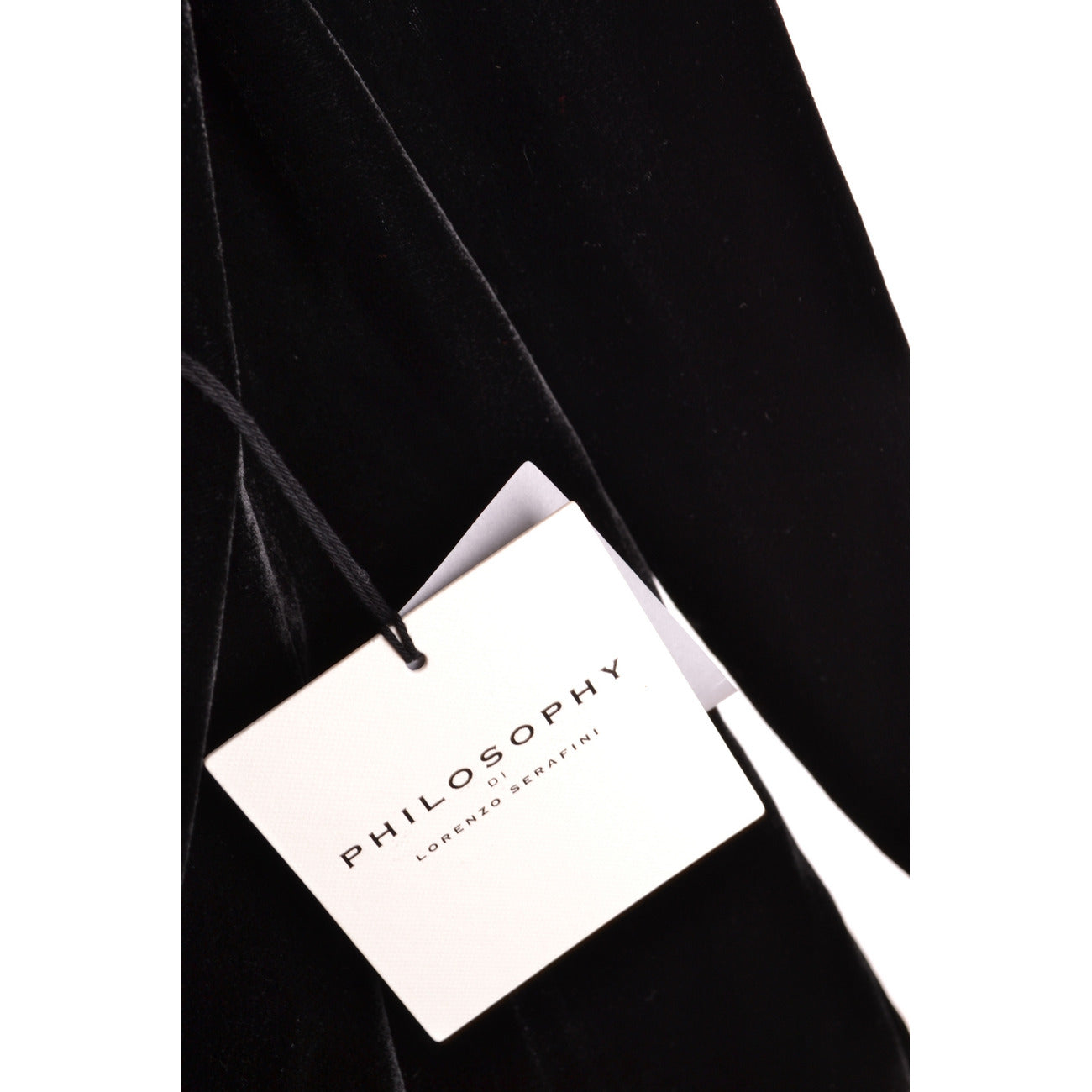 2433299 Philosophy Abito Nero Lungo Donna Scollo Alto Viscosa