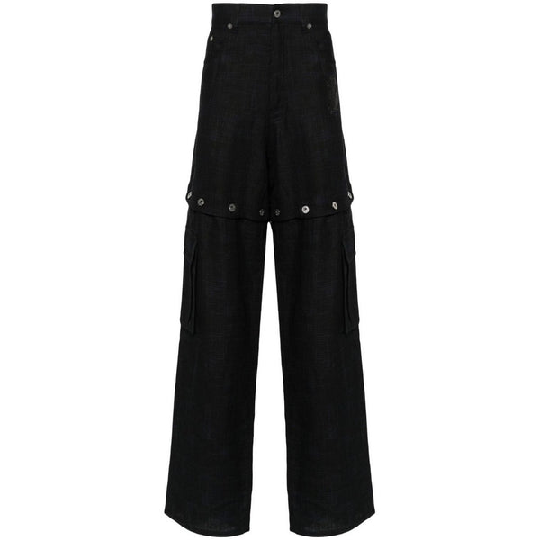 90s Logo Linen Modular Cargo Trousers