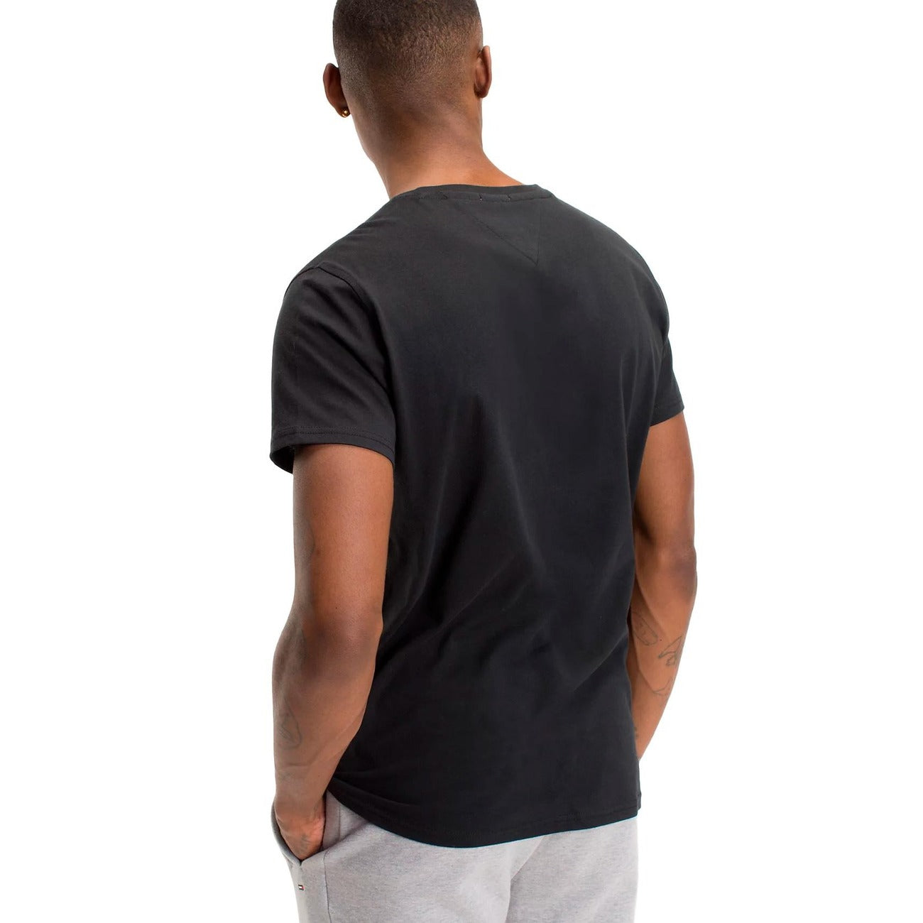 2424639 Tommy Hilfiger Jeans T-Shirt Nera Monocromo Uomo